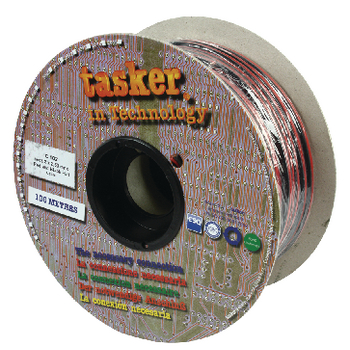 TASR-C102-2.50 Luidsprekerkabel op rol 2x 2.50 mm² 100 m zwart/rood Verpakking foto